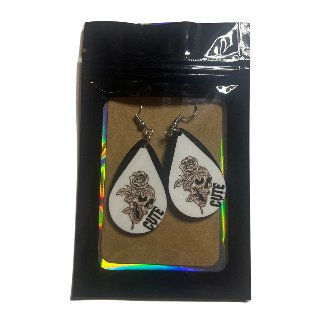 Cute skeleton earrings